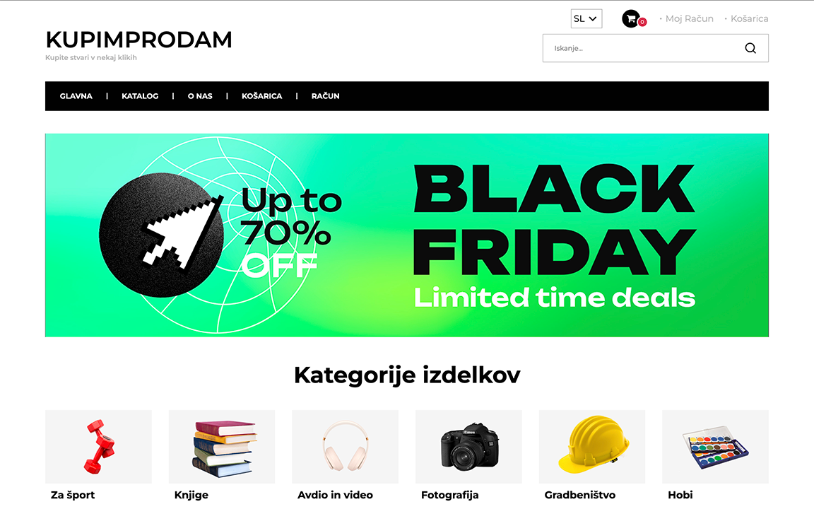 Работа Kupimprodam из портфолио разработчиков сайтов Kashevsky